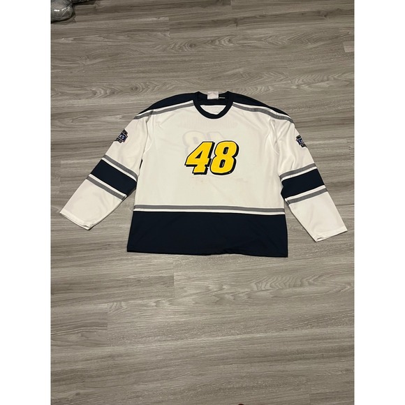 Winners Circle Other - Winners Circle NASCAR Jimmie Johnson 48 White Long Sleeve Racing Jersey Size XL
